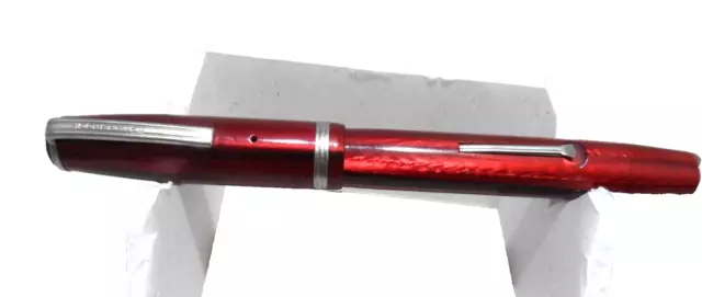 VINTAGE 1940s RED ESTERBROOK FOUNTAIN PEN ~ DOUBLE JEWEL "J" 9461 Nib! NICE!!!!!