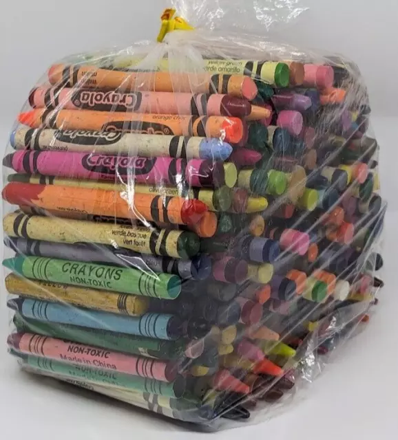 WAX CRAYONS BULK Lot 2.5 Pound Crayola & Mix Rainbow Whole Make