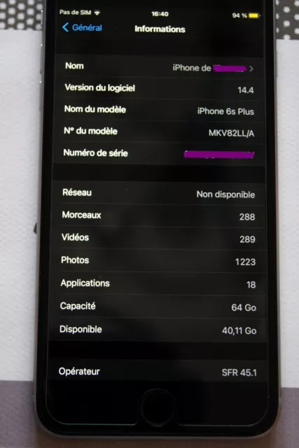 Apple iPhone 6s Plus - 64 Go - Gris Sidéral (Débloqué) 3
