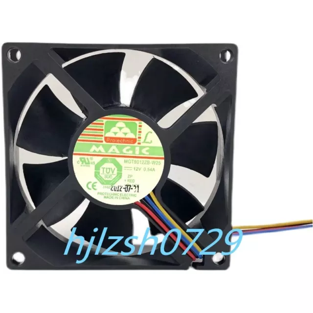 1PCS MAGIC MGT8012ZB-W25 8cm 8025 12V 0.54A cooling fan 4-wire