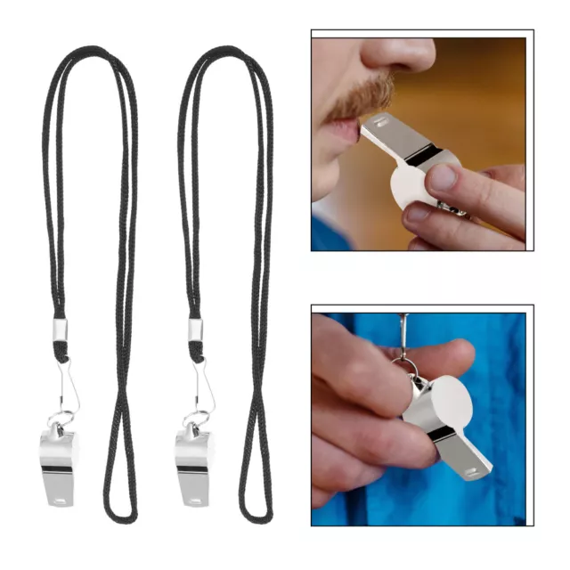 2 Pcs Professionelle Pfeifen Mit Lanyard Lautes Reisen Tragbar Jahrgang