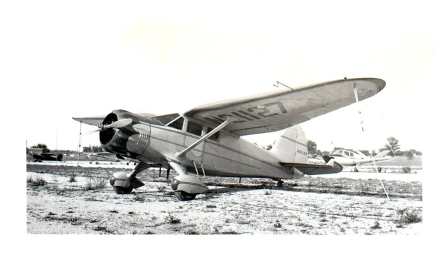 Stinson Reliant Gull Wing Airplane Aircraft Vintage Photograph 5x3.5" N21127
