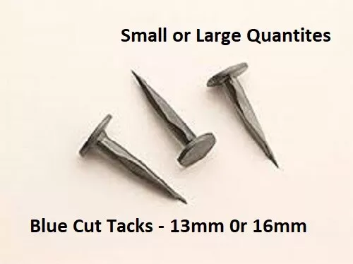 BLUE CUT TACKS UPHOLSTERY & CARPET PINS / NAILS 16mm or 13mm  CHOOSE QTY