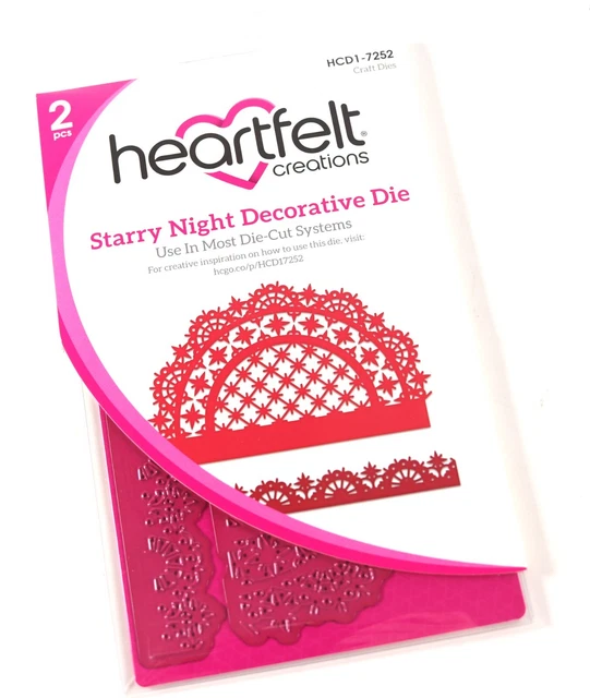 NUEVO - Heartfelt Creations ""Starry Night Decorative Die"" Artesanales Mueres HCD1-7252