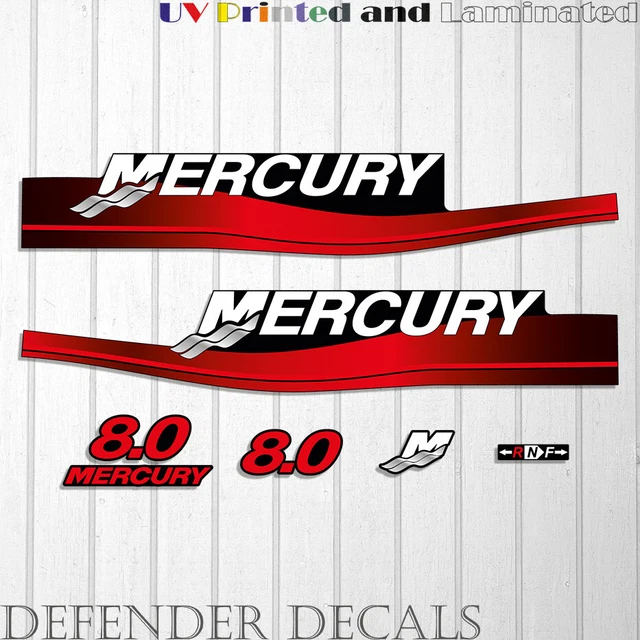 Mercury 75 hp Two Stroke outboard engine decals BLUE sticker