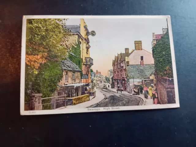 Old Postcard, Dorset, Swanage, The High Street