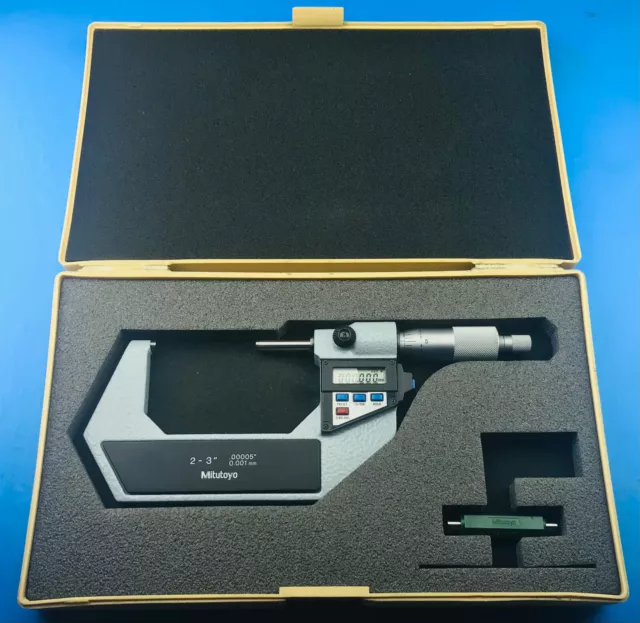 Mitutoyo Digimatic Micrometer 2-3" Range 0.00005" Graduation (293-723) 50 - 75mm