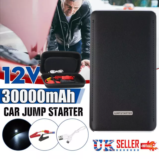 12V Car Jump Starter Booster With Box Battery Charger Emergency Bank Power - New