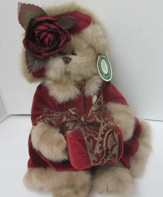 Bearington Christmas Bear Virginia #1072 W/ Gift Collectible Series 14” Jointed