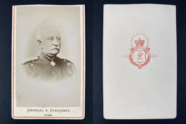 P., Général Karl Friedrich von Steinmetz Vintage cdv albumen print.Karl Friedr