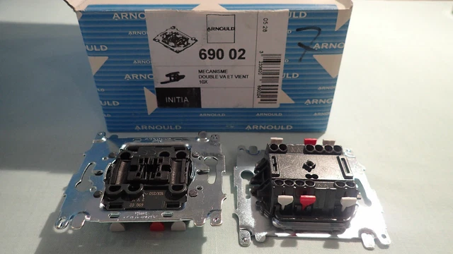 Arnould INITIA 69002 - Double Interrupteur Va et Vient INITIA - A L'UNITE