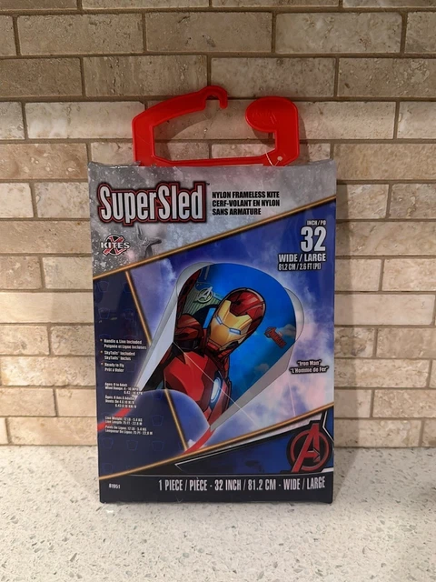 Iron Man Avengers X Kites Super Sled Nylon Kite 32 Inch Kids  Fb