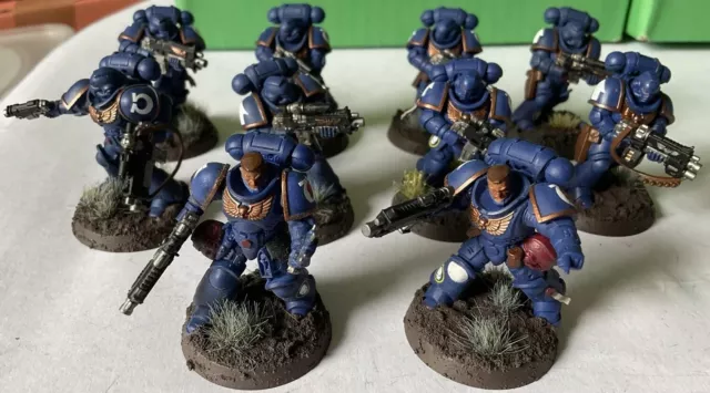 Warhammer 40K Space Marines Ultramarines - 10x Primaris Intercessors (R52) Exc