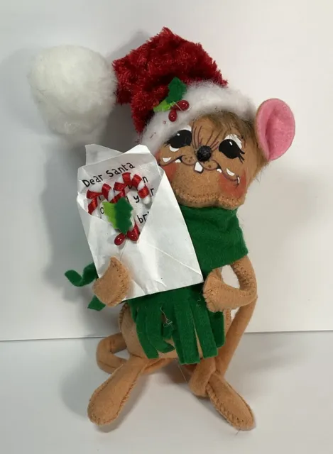 2013 Annalee “Dear Santa” Mouse Christmas Holiday Artisan Doll with Tag