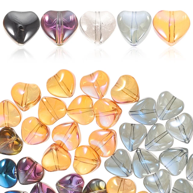 100 pcs Glasperlen farbige Glas lose Perlen Handwerksmaterial Armband -Perlen 3