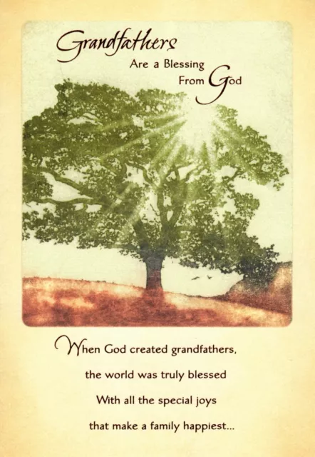 Happy Birthday Grandpa Strong Oak Tree Nature Theme Hallmark Greeting Card