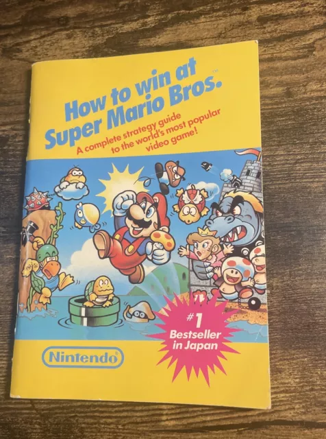 Cómo ganar en Super Mario Bros Nintendo NES Guía del libro de estrategia vintage 1987