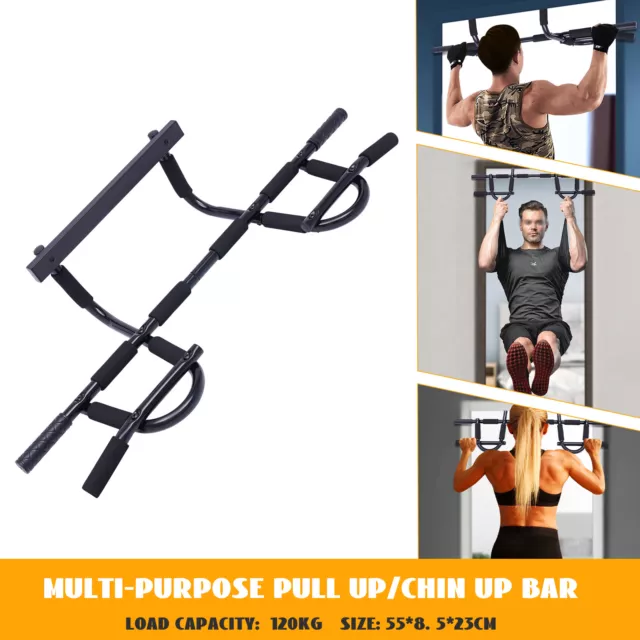 Türreck Klimmzugstange für Türrahmen Bauchtrainer Pull-Up-Bar mit Softgrip 150KG