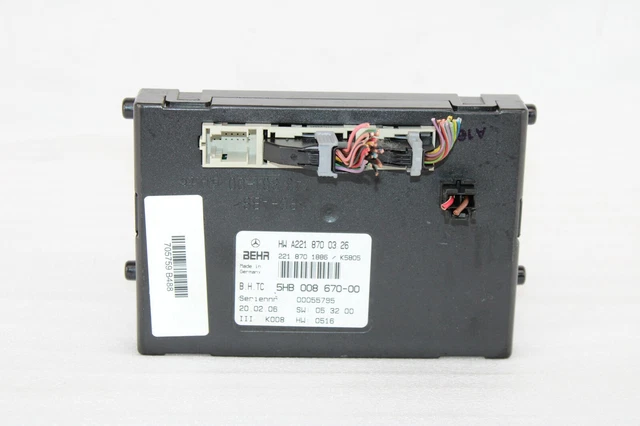 07-09 Mercedes W221 S550 S65 AMG AC A/C Air Heater Blower Climate Control Module