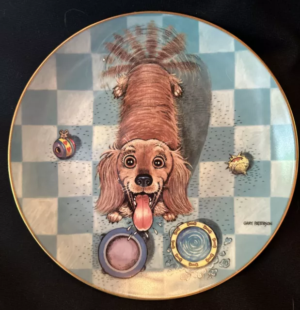 Danbury Mint "Feed Me!" Plate By Gary Patternson  Patterson Dachshund # E1868