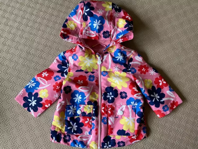Baby Girls Lightweight Floral Coat From F&F Age 0-3 Months Ex Cond