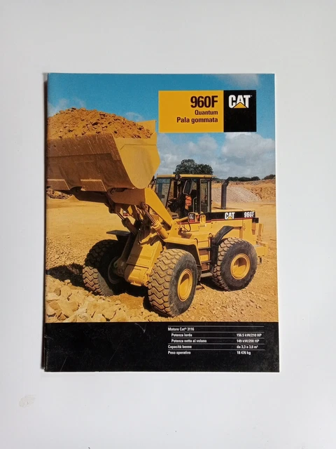Depliant Brochure Caterpillar 960F QUANTUM PALA GOMMATA GRUPPO MAIA