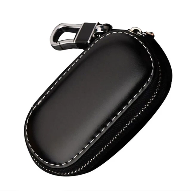 1PC PU Leather Smart Remote Car Key Zipper Fob Case Cover Auto Accessories