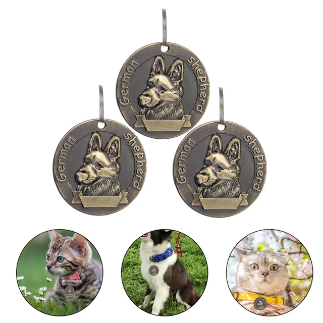 3 un. etiquetas de mascota etiquetas personalizadas de perro etiqueta de identificación de perro