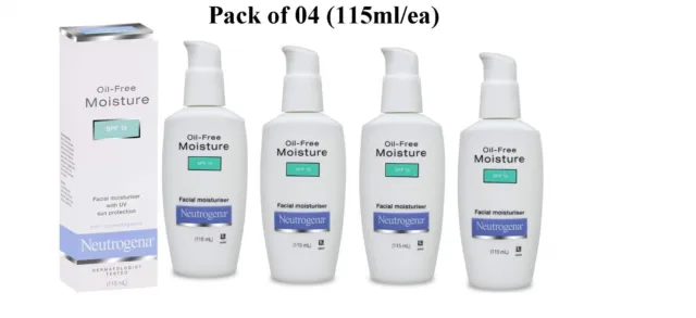 Neutrogena Oil Free Facial Moisturiser SPF 15 - 115ml x 4 (Pack of 4)