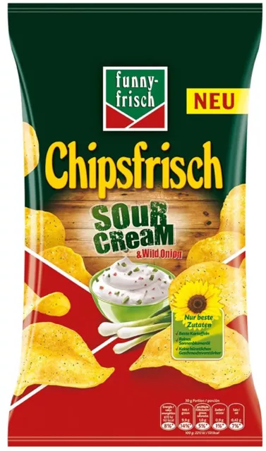 Funny-Frisch Chipsfrisch Sour Cream & Wild Onion Chips 10 x 150 g 10er Pack 2