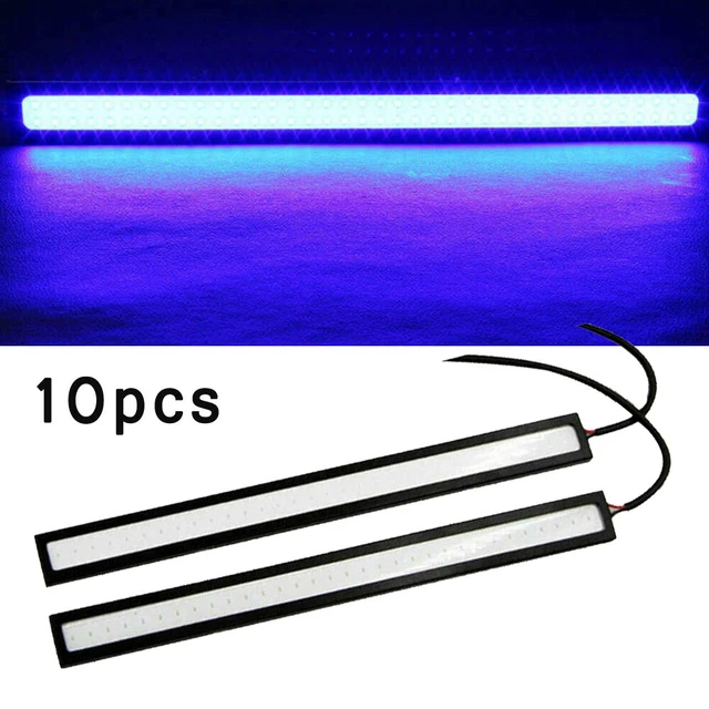 10X 12V Bleu DRL Cob LED Bande Léger Barre for Camping Caravane Bateau Voiture L