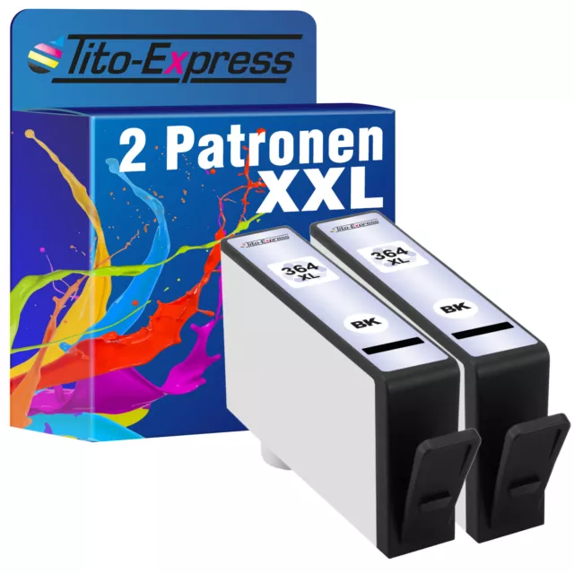 Druckerpatronen Tintepatronen PlatinumSerie 2x Black für HP 364 XL HP364XL HP364
