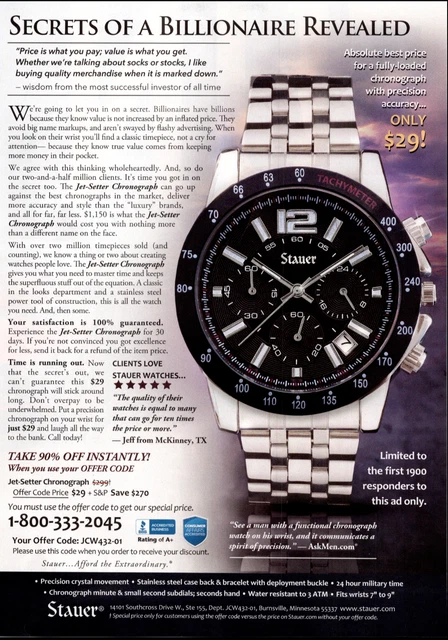 Stauer Chronograph FOR SALE PicClick