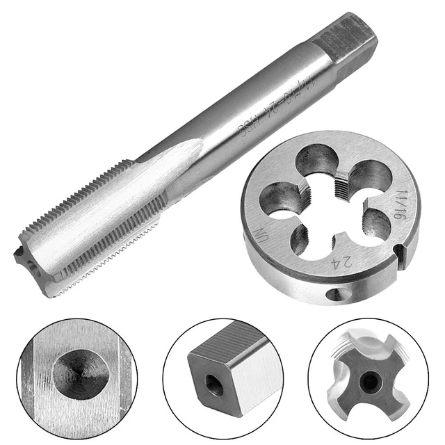 11/16"-24 UNEF Tap And Die Set UNEF Machine Thread Tap And Round Die Right Hand