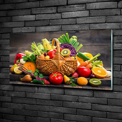 Glas-Bild Wandbilder Druck auf Glas 100x50 Deko Essen & Getränke Früchte Wasser 