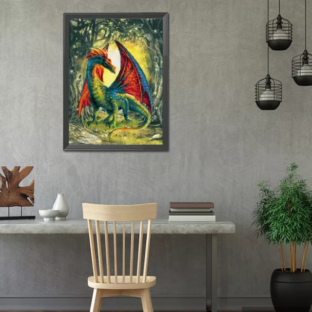 Full Cross Stitch Dragon Animal Embroidery Cotton Thread DIY 11CT Needlework Kit