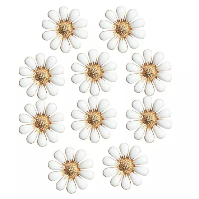 10pcs 18mm Daisy Flower Buttons Jewelry Findings for DIY Hair Accessories