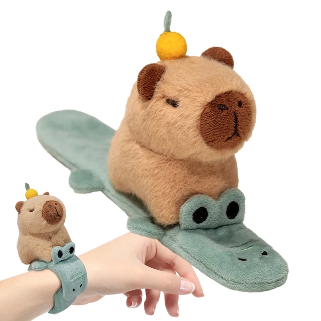 Capybara Plush ACAREY Capybara Huggers Slap Bracelet, 25 Cm Capybara Slap Snap Bra En Peluche Bracelets En Peluche Pour Cadeaux De Fet Amz Capybara Stuffed Animal