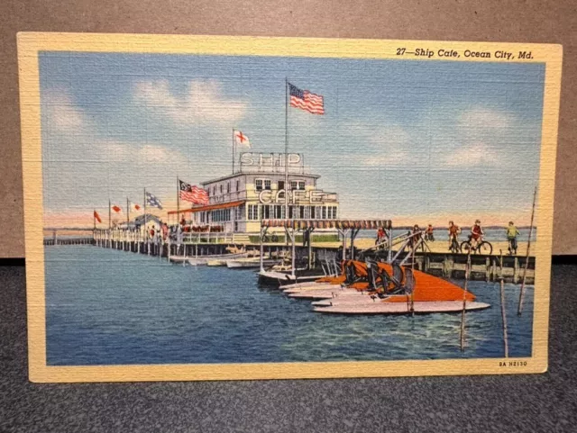 Ship Café, Ocean City, Maryland, 1930 USA Collectible Unposted Postcard