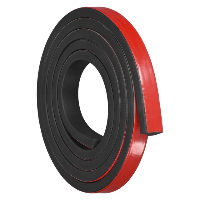 Strisce di gomma adesiva 0,8""B x 3/8""T x 6'L massiccio in neoprene foglio di gomma rotoli