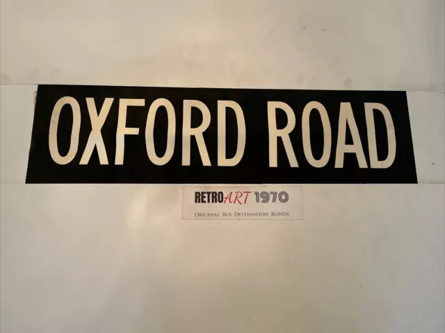 Oxford Road - Hartlepool 2510 Linen Bus Destination Blind 35” Gift