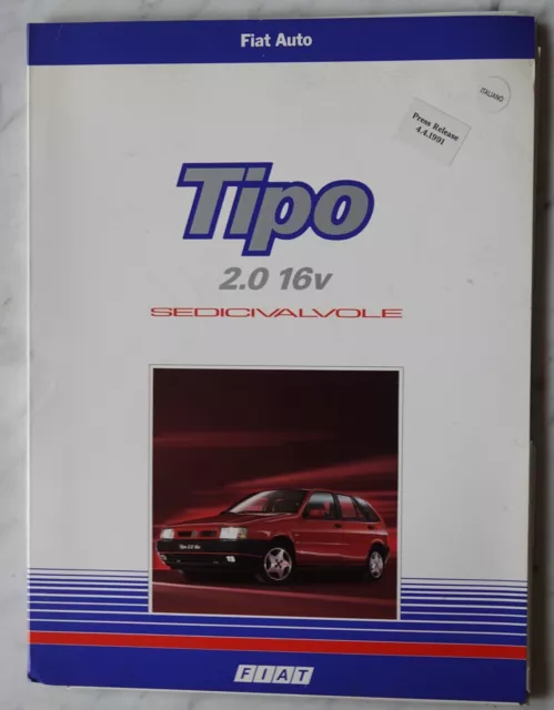 Pressemappe Press Kit Fiat Tipo 2.0 RARE italiano 1991