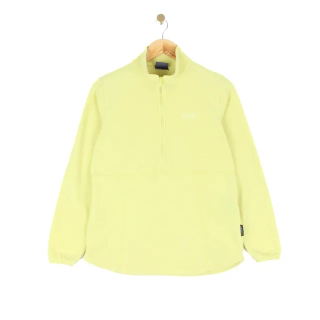 Jack Wolfskin Nanuk Ecosphere 100 Fleece Jacket Yellow 1/2 Zip Womens Size 12