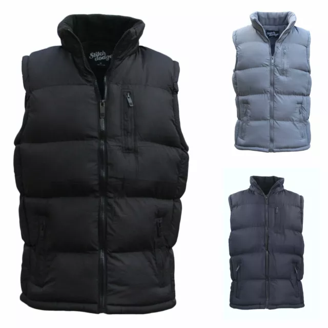 New Men's Thick Puffy Puffer Sleeveless Jacket Winter Thick Vest Quilted Jacket