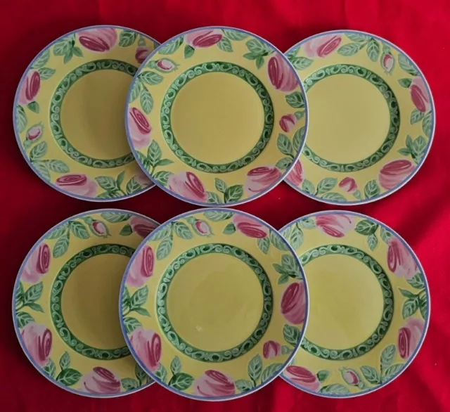 6 assiettes dessert VILLEROY BOCH SWITCH SUMMER HOUSE A ROSE