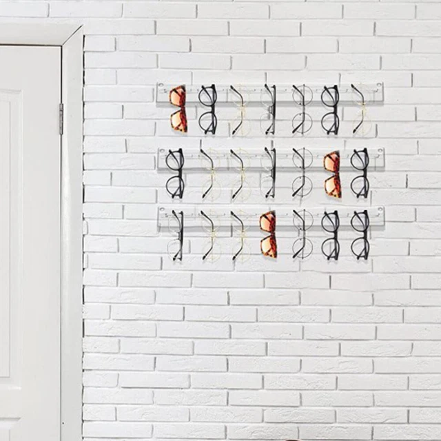 Porta Occhiali Da Parete Con 8 Supporti | Adesivi Inclusi | Ideale Per Casa, Ufficio O Negozio - Foto 2