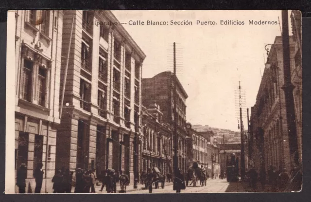 2602 Chile Valparaiso Calle Blanco Street Scene Postcard