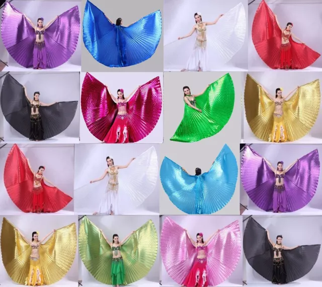 Egypt Arab Belly Dance Costume ISIS WINGS Dance Wear Egyptian Wings Solid Colors