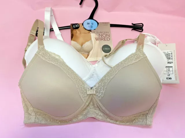 MARKS & SPENCER 30C new almond non-wired post surgery bra £11.99 - PicClick  UK