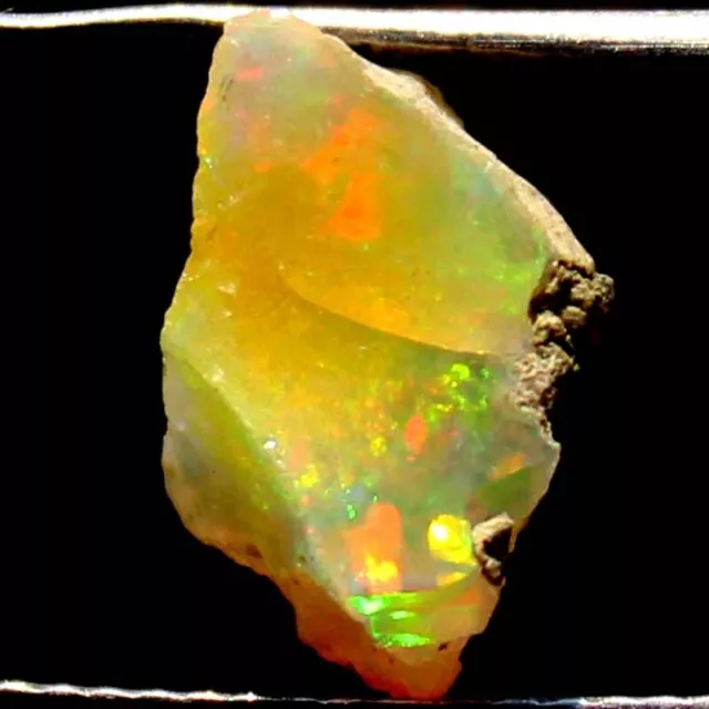 100% Natural 3.10 Ct Multi Fire ETHIOPIAN OPAL ROUGH 10X13X7mm Gemstone